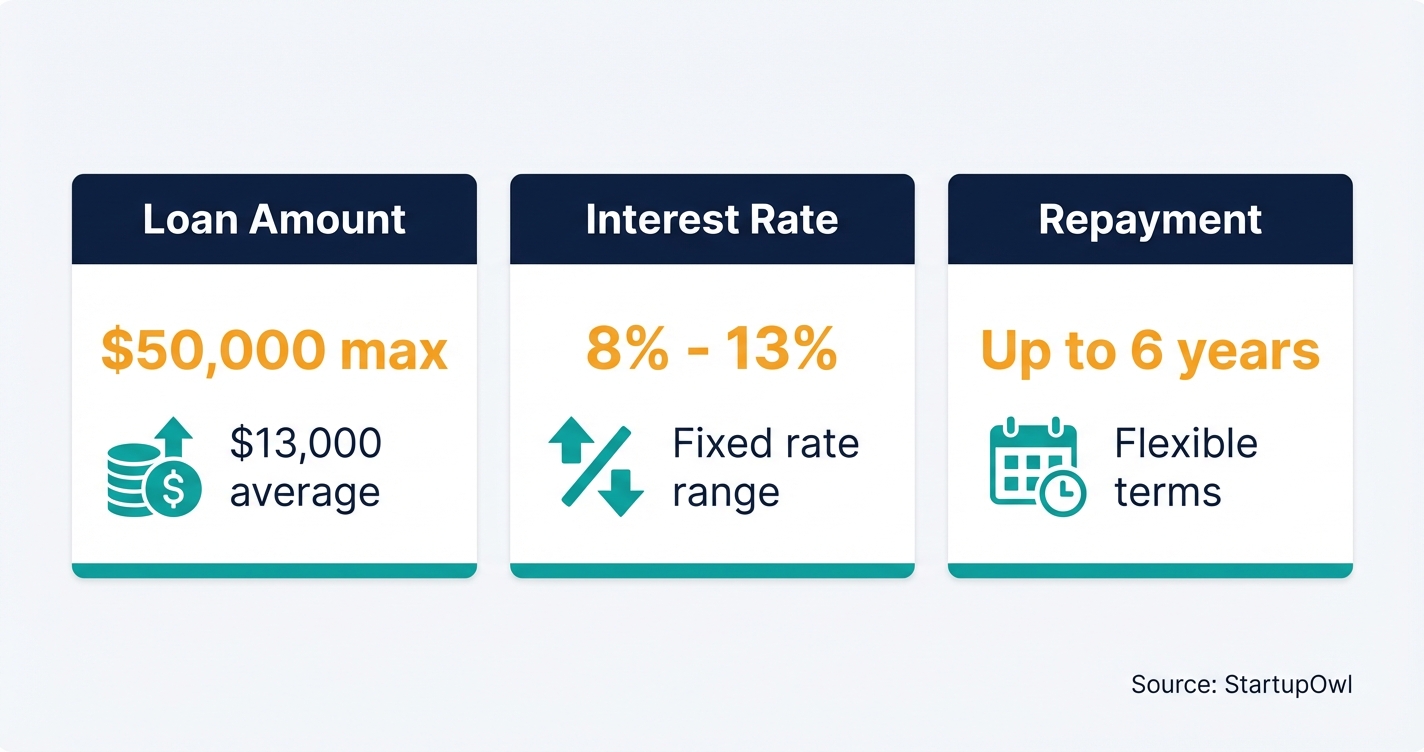 SBA microloan key facts showing loan amount rates and average size